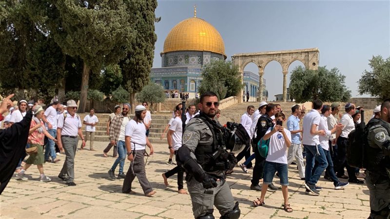 إقتحام باحات المسجد