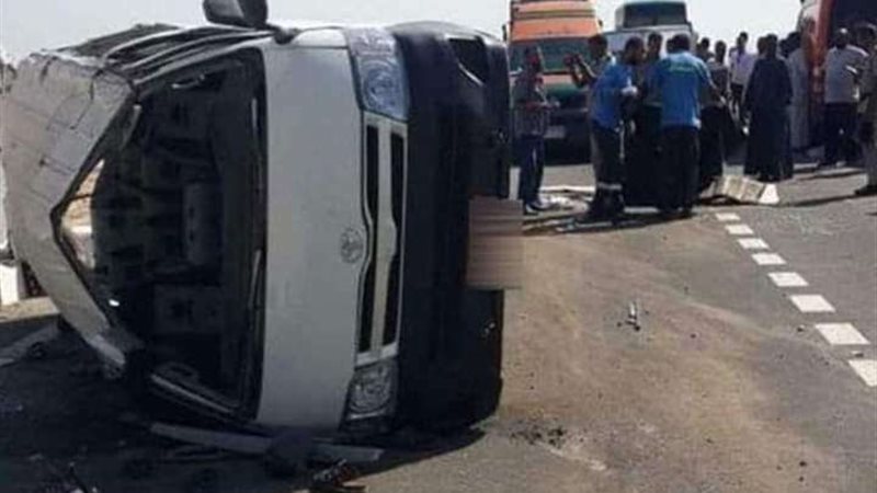 حادث انقلاب سيارة
